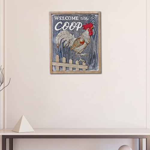 Maison Concepts Welcome To The Coop Rooster Wall Sign