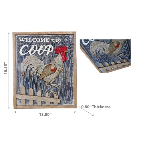 Maison Concepts Welcome To The Coop Rooster Wall Sign