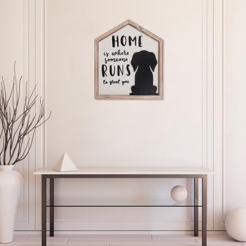 Maison Concepts Framed House Shape Dog Sign