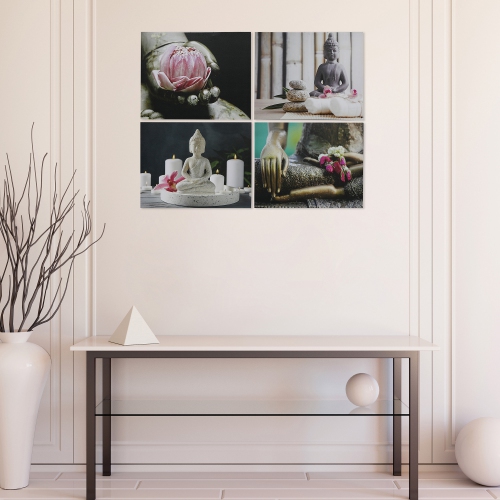 Maison Concepts Canvas Wall Art Zen Buddha - Set of 4