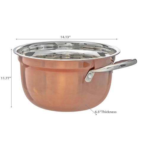 Maison concepts bol allemand avec poignée - 14,13 L × 11,77 W × 6,5 H