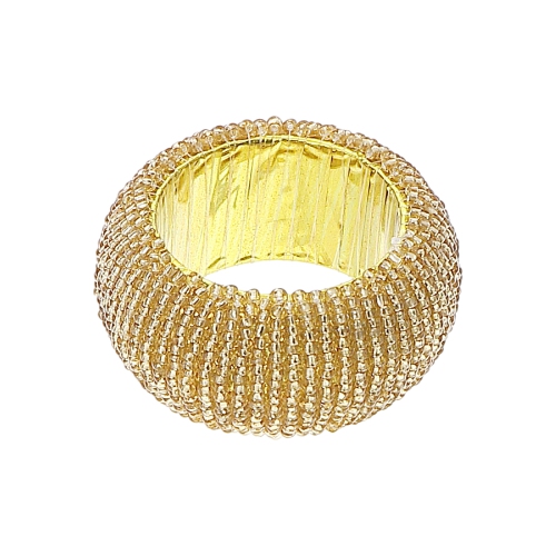 Maison Concepts Gold Beaded Napkin Ring - Set of 6