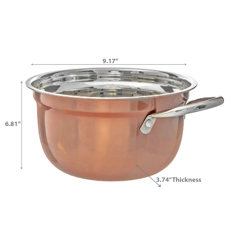 Maison concepts bol allemand avec poignée - 9,17 L × 6,81 W × 3,74 H