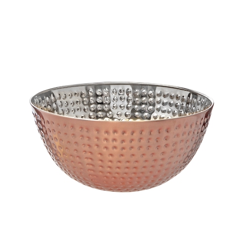 Maison Concepts Metallic Rose Hammered Salad Bowl 9.50"