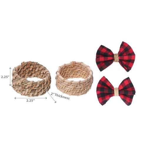 Maison Concepts Brown Jute Napkin Ring - Set of 6