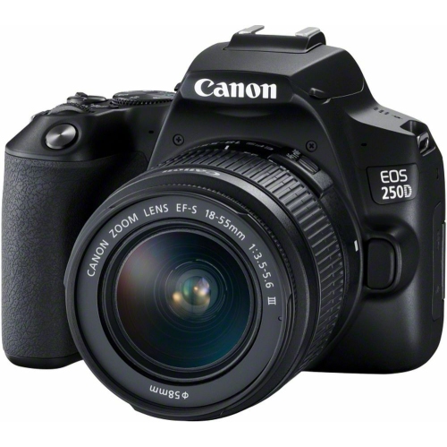 Canon EOS 250D/Rebel SL3 with 18-55mm f/3.5-5.6 III Lens + Extreme 32GB and Case