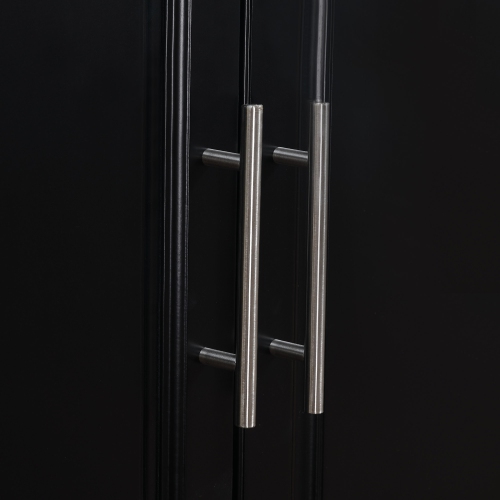 Îlot de cuisine de HOMCOM avec rangement, chariot de cuisine sur roulettes avec dessus en acier inoxydable, 2 tiroirs, 2 armoires, support à épices,