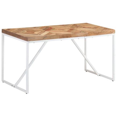 vidaXL Dining Table 55.1"x27.6"x29.9" Solid Acacia and Mango Wood