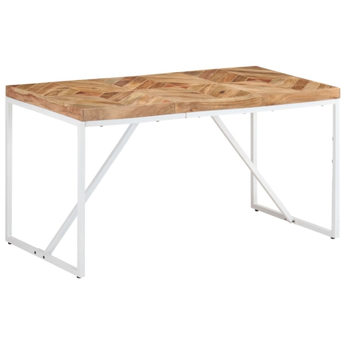 vidaXL Dining Table 55.1"x27.6"x29.9" Solid Acacia and Mango Wood