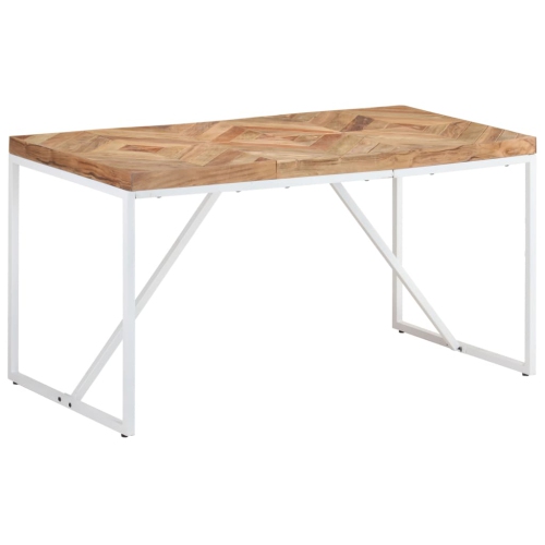 vidaXL Dining Table 55.1"x27.6"x29.9" Solid Acacia and Mango Wood