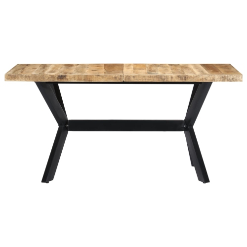 vidaXL Dining Table 55.1"x27.6"x29.5" Solid Rough Mango Wood