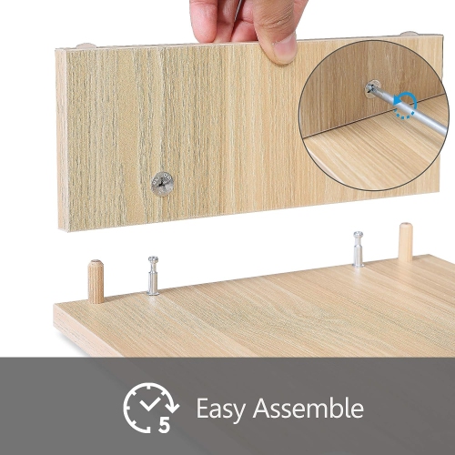 NIERBO 2 Tiers Monitor Riser Stand - 21.3'' Large Computer Laptop Stand with Keyboard Storage Space, Desk Accessories, Home Office Supplies Oak