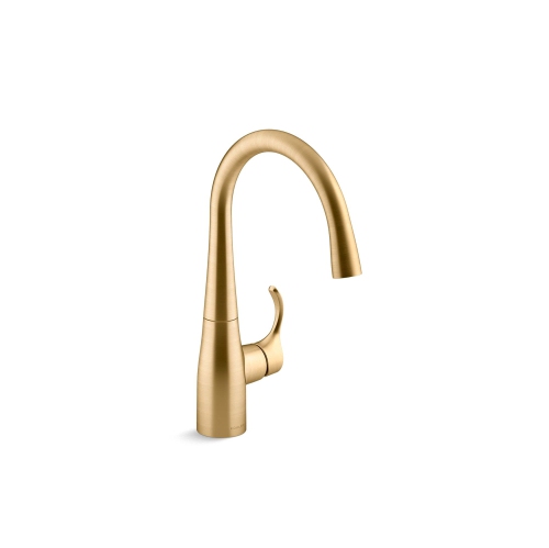 KOHLER  22034-2Mb Simplice Kitchen Sink Faucets, Vibrant Brushed Moderne Brass