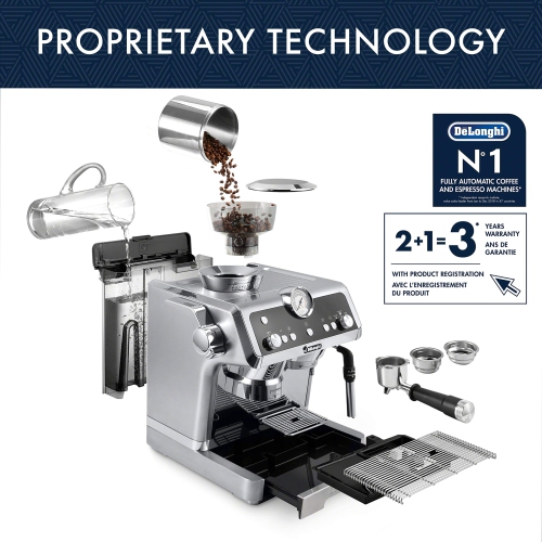 De'Longhi La Specialista Espresso Machine with Sensor Grinder, Dual Heating System, Advanced Latte System & Hot Water Spout for Americano Coffee or