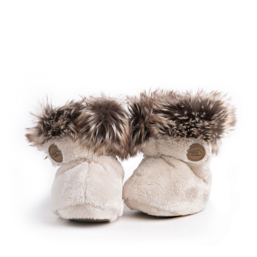 Petit Coulou Baby Winter Booties - Cream