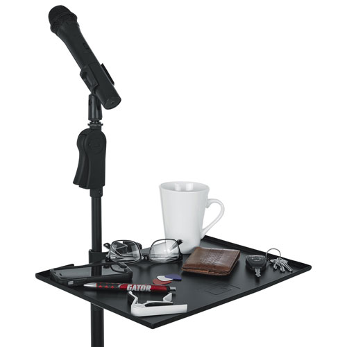 Gator 11” x 15” Frameworks Mic Stand Clamp-On Utility Shelf