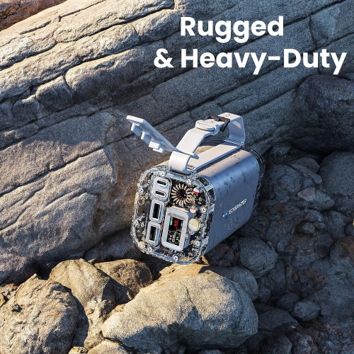 TECHSMARTER 40000mah Rugged & IP67 Waterproof 100W USB-C PD Laptop Power Bank with Samsung Super Fast Charging & Flashlight, Portable Charger Station