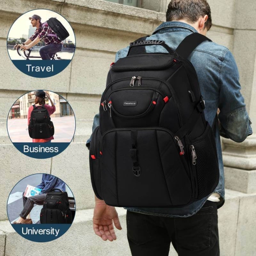 Waterproof Travel Laptop Backpack with USB Charging - Durable Business & College Student Bag for Men & Women