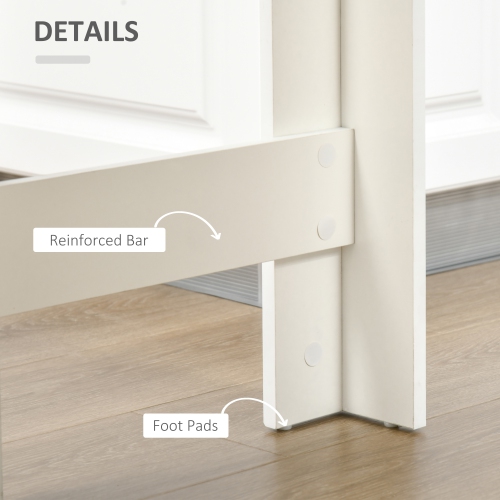 Table de bar HOMCOM, table de pub à dessus haut avec 4 tablettes de rangement, table moderne à hauteur de bar pour le bar à domicile, cuisine, naturel