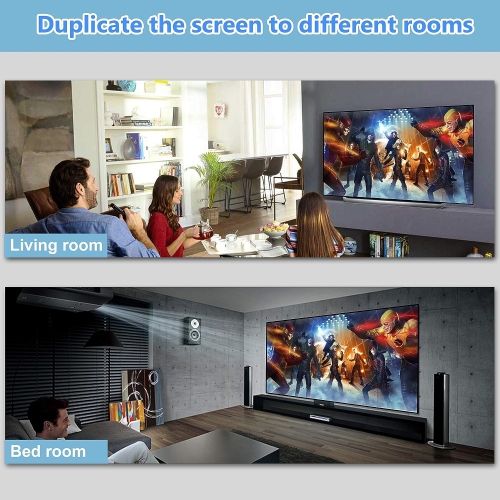 NIERBO HDMI Splitter 1 in 2 Out, 4K HDMI Splitter with 4FT HDMI Cable for Dual Monitors Duplicate/Mirror Only, 1x2 HDMI Splitter 1 to 2 Amplifier for