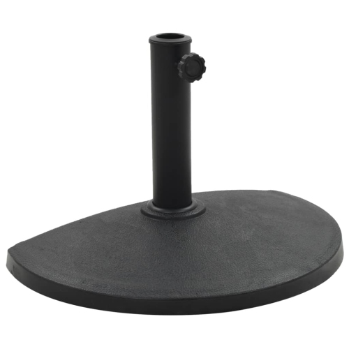 VIDAXL  Parasol Base Half Round Polyresin 9 Kg In Black