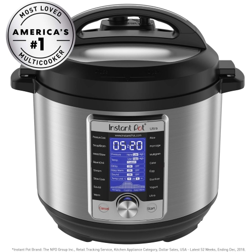 Instant Pot Ultra 60 Ultra 6 Qt 10 in 1 MultiUse Programmable Pressure Cooker Slow Cooker Rice Cooker Yogurt Maker Cake Maker Egg Cooker Saut and more Stainless Steel Best Buy Canada