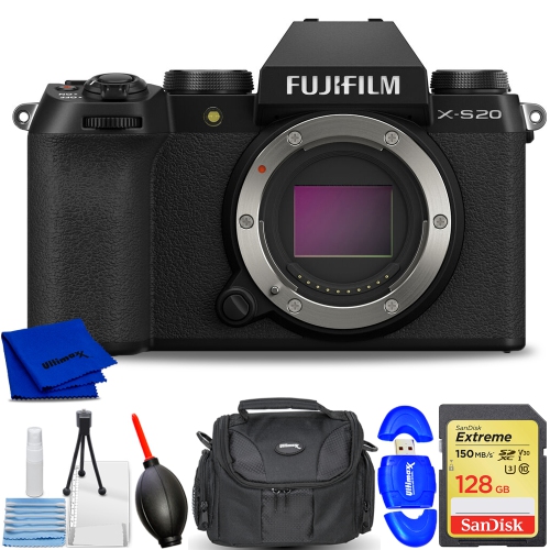 FUJIFILM  X-S20 Mirrorless Camera (Body, Black) 16781852 - 7PC Accessory Bundle