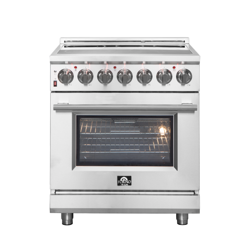 Image 1 de 10.. Cuisinière électrique autonome à porte de chef de 30&nbsp;po de Forno Massimo