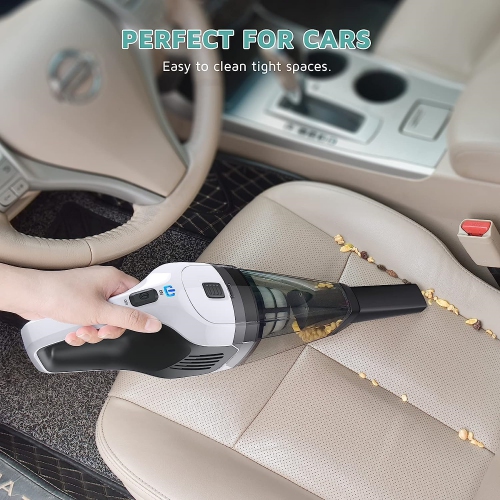 NIERBO Handheld Vacuum Cleaner, 8000Pa Strong Suction Portable Hand Vacum Cordless with 25-30Mins Long Runtime Rechargeable Battery Lightweight for