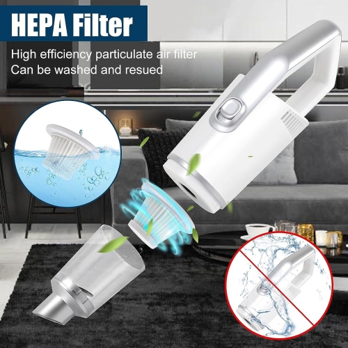 NIERBO Handheld Vacuum Cleaner Cordless, 9000Pa Powerful Suction Wireless Mini Car Vacuum Cleaner, Portable and Rechargeable Wet & Dry Hand Held