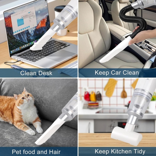 NIERBO Handheld Vacuum Cleaner Cordless, 9000Pa Powerful Suction Wireless Mini Car Vacuum Cleaner, Portable and Rechargeable Wet & Dry Hand Held