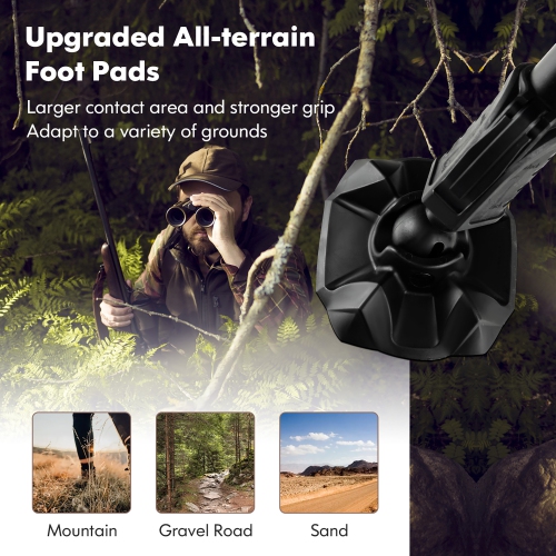 Fauteuil de chasse pivotant Goplus à pattes ajustables et pivotant silencieux et pliable à 4 360°