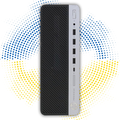 Ordinateur de bureau ProDesk 600 G3 SFF de HP processeur Intel - Noir/Argenté Remis à neuf (Bon état)