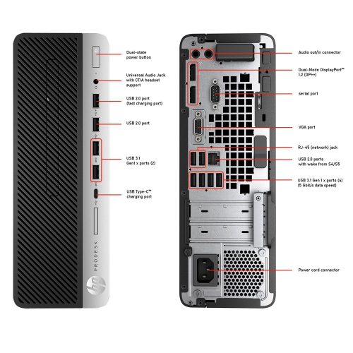 Refurbished - HP ProDesk 600 G3 SFF High Performance Desktop PC (Core i5 - 6th GEN/ 16GB RAM/ 512GB SSD/ Windows 10 Pro/ RGB Speaker) Intel Processor