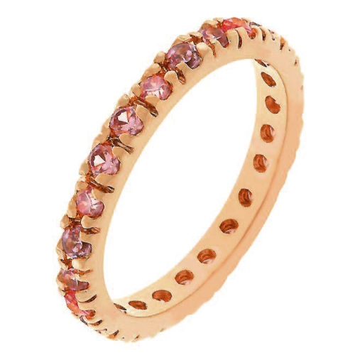JGI  Cubic Zirconia Eternity Ring In Pink