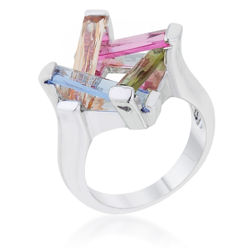 JGI  Myra Ring 10Ct Cz Cocktail Ring In Multicolor