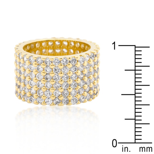 Wide Pave Cubic Zirconia Ring