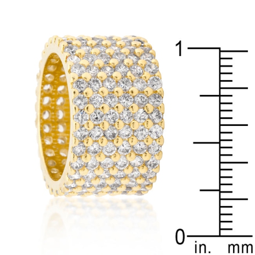 Wide Pave Cubic Zirconia Ring