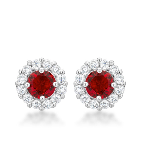 JGI  Bella Bridal Earrings In Ruby In Red