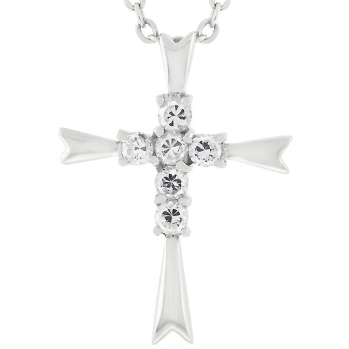 JGI  Coupled Cross Pendant In Multicolor