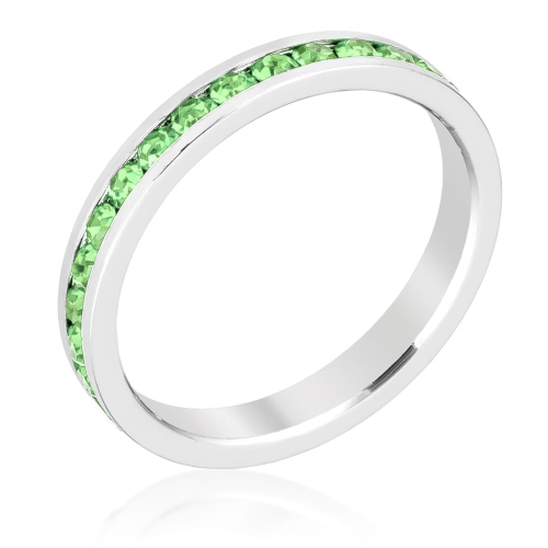 JGI  Stylish Stackables Peridot Crystal Ring In Multicolor