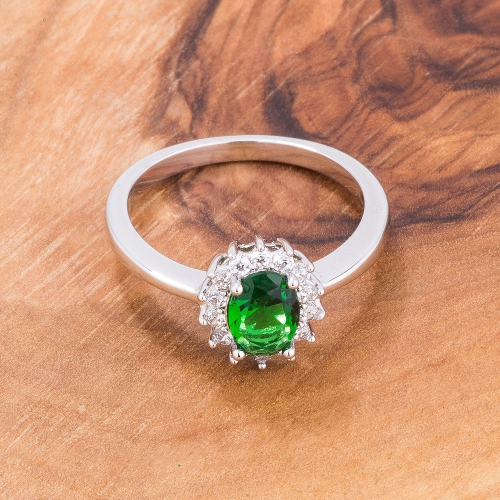 CZ Petite Oval Ring
