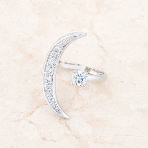 Luna .75ct CZ Delicate Ring