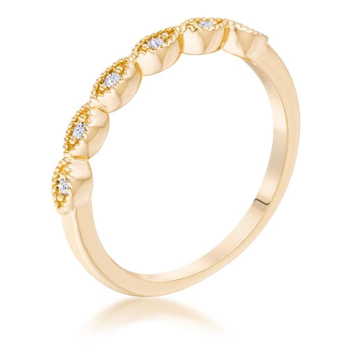 JGI  Plated Sextus Marquise Delicate Stackable Ring In Gold