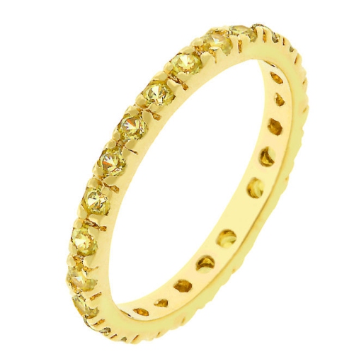 JGI  Cubic Zirconia Eternity Ring In Yellow