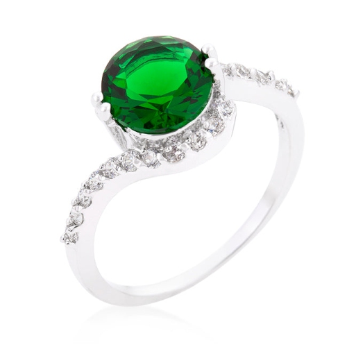 JGI  Swirling Engagement Ring In Green