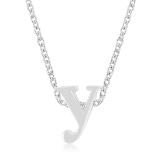 JGI  Rhodium Plated Finish Initial Y Pendant In Multicolor