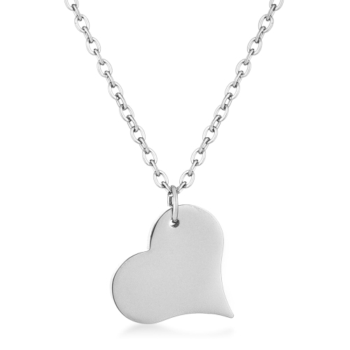 JGI  Silvertone Heart Pendant In Multicolor