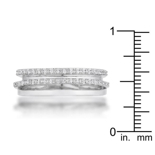 Lynn 0.25ct CZ Twisted Trio Band Ring