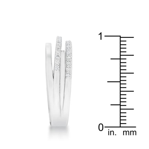 Lynn 0.25ct CZ Twisted Trio Band Ring